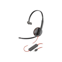 Слушалки HP Poly Blackwire C3210 Blackwire 3200 Series headset on-ear wired active noise cancelling USB-C black BULK