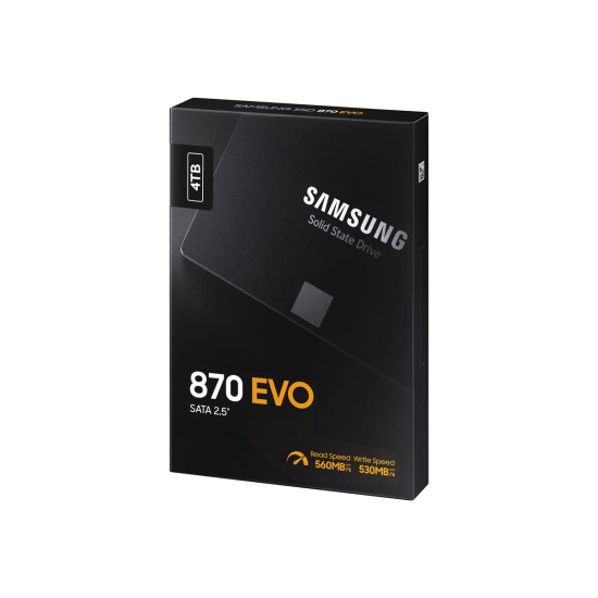 Вътрешен SSD диск SAMSUNG SSD 870 EVO 4TB SATA III 2.5 inch SSD 560MB/s read 530MB/s write
