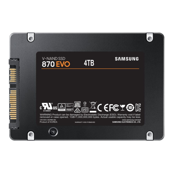 Вътрешен SSD диск SAMSUNG SSD 870 EVO 4TB SATA III 2.5 inch SSD 560MB/s read 530MB/s write
