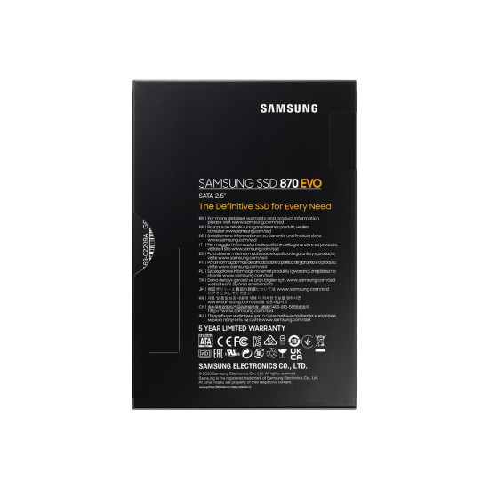 Вътрешен SSD диск SAMSUNG SSD 870 EVO 4TB SATA III 2.5 inch SSD 560MB/s read 530MB/s write