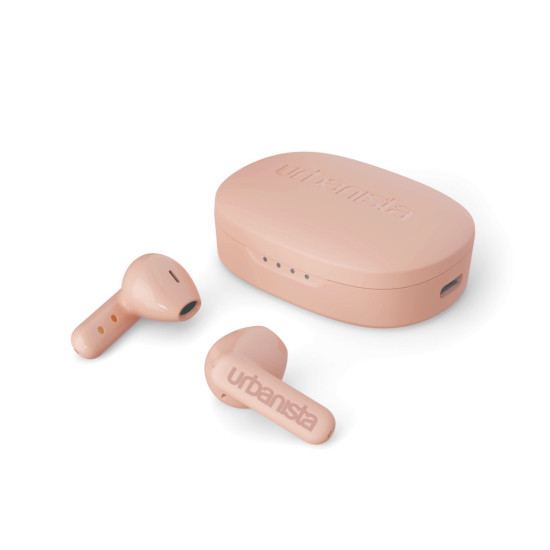 Слушалки URBANISTA COPENHAGEN Bluetooth earphones black 32 hours total playtime Noise-reducing microphone Touch controls IPX4 dusty pink