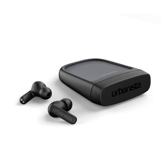 Слушалки URBANISTA PHOENIX earphones Soral charging Hybrid active noise cancelling Playtime 8 hours Water resistant IPX4 black