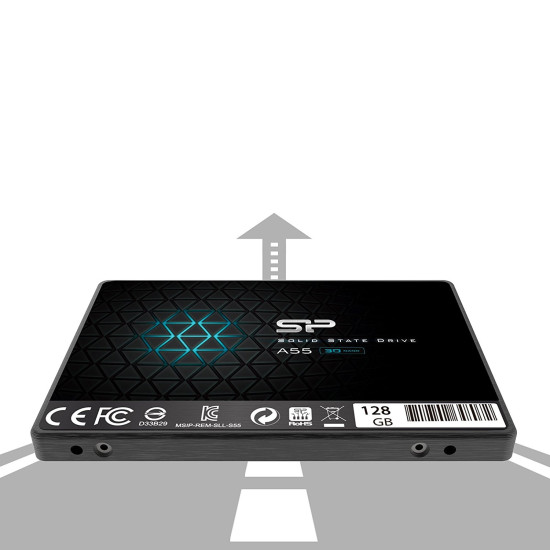 Вътрешен SSD диск SILICON POWER SSD Ace A55 128GB 2.5 inch SATA III 6GB/s 550/420 MB/s