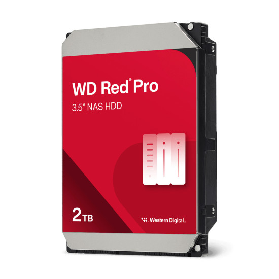 Вътрешен твърд диск WESTERN DIGITAL Red Pro 2TB SATA 6Gb/s 64MB Cache Internal 8.9cm 3.5 inch 24x7 7200rpm optimized for SOHO NAS systems 1-24 Bay HDD Bulk