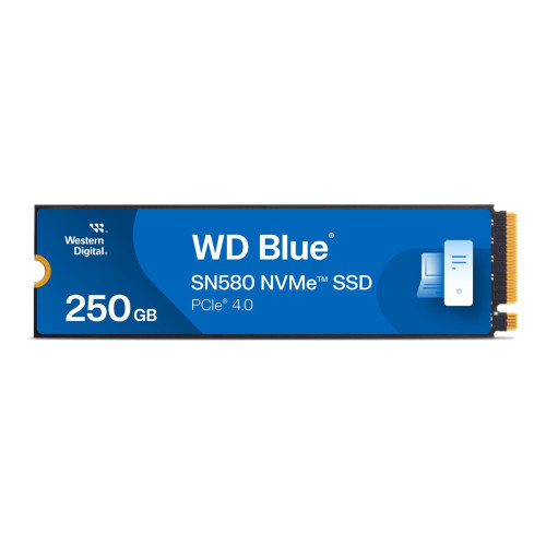 Вътрешен SSD диск Western Digital, Blue SN580, NVMe, 250GB, M.2, PCIe Gen4