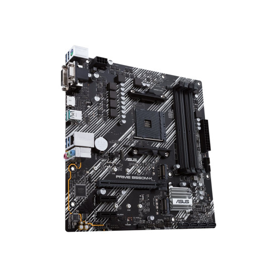 Дънна платка ASUS PRIME B550M-K mATX MB dual M.2 PCIe 4.0 1Gb Ethernet HDMI/D-Sub/DVI SATA 6Gbps USB3.2 Gen 2 Type-A