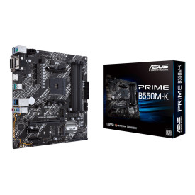 Дънна платка ASUS PRIME B550M-K mATX MB dual M.2 PCIe 4.0 1Gb Ethernet HDMI/D-Sub/DVI SATA 6Gbps USB3.2 Gen 2 Type-A