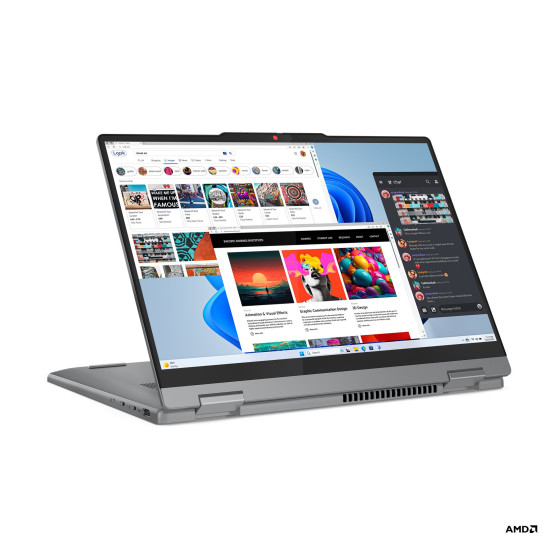 Лаптоп Lenovo IdeaPad 5 2-in-1 14AHP9 AMD Ryzen 5 8645HS 14 inch WUXGA Touch 16GB DDR5X 1TB SSD W11H