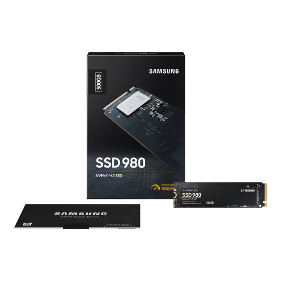 Вътрешен SSD диск SAMSUNG 980 SSD 500GB M.2 NVMe PCIe 3.0 3.100 MB/s read 2.600MB/s write