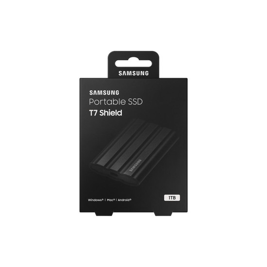 Външен SSD диск SAMSUNG T7 Shield 1TB USB 3.2 Gen 2 + IPS 65 Black