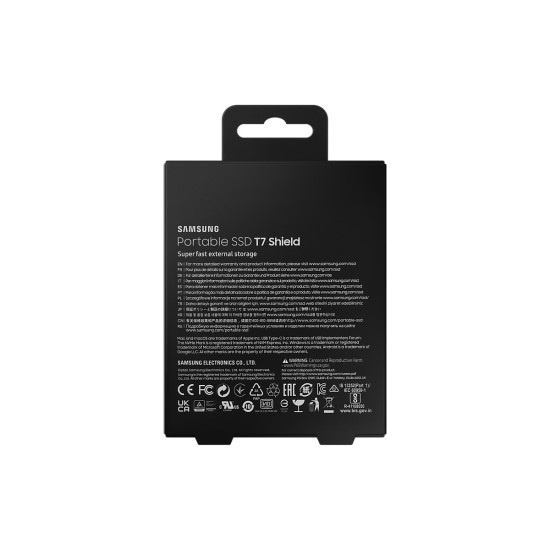 Външен SSD диск SAMSUNG T7 Shield 1TB USB 3.2 Gen 2 + IPS 65 Black