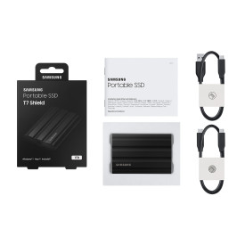 Външен SSD диск SAMSUNG T7 Shield 1TB USB 3.2 Gen 2 + IPS 65 Black
