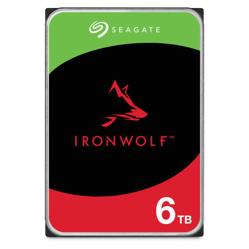 Вътрешен твърд диск SEAGATE NAS HDD 6TB IronWolf 5400rpm 6Gb/s SATA 256MB cache 3.5 inch 24x7 for NAS and RAID Rackmount systems BLK