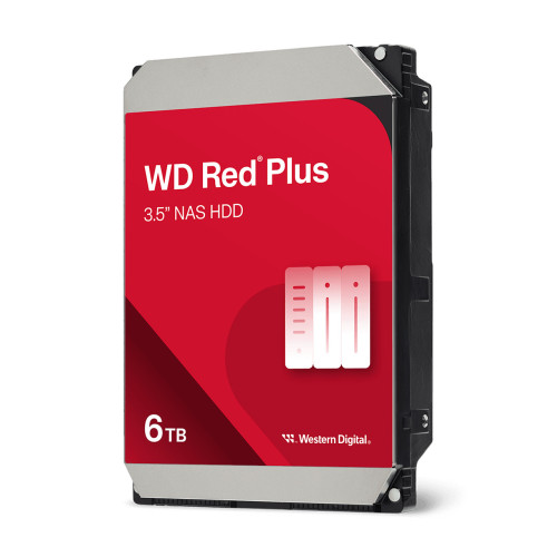 Вътрешен твърд диск WESTERN DIGITAL Red Plus 6TB SATA 6Gb/s 3.5 inch 258MB cache internal HDD Bulk