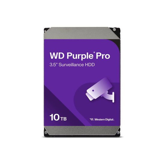 Вътрешен твърд диск WESTERN DIGITAL Purple Pro 10TB SATA 6Gb/s HDD 3.5 inch internal 7200Rpm 256MB Cache 24x7 Bulk