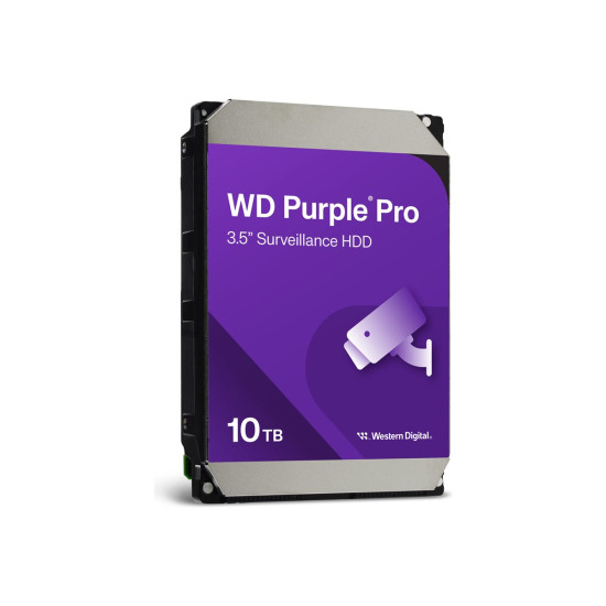 Вътрешен твърд диск WESTERN DIGITAL Purple Pro 10TB SATA 6Gb/s HDD 3.5 inch internal 7200Rpm 256MB Cache 24x7 Bulk
