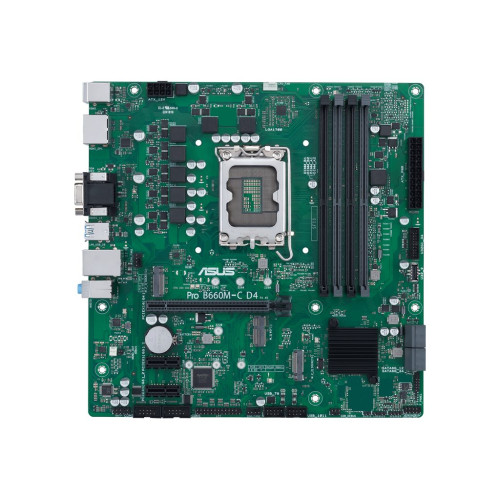 Дънна платка ASUS PRO B660M-C D4-CSM LGA1700 4xDIMM DDR4 TPM 4xSATA 2xM.2 1xHDMI 1xVGA 2xDP MB
