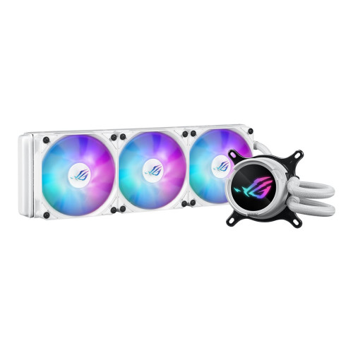 Водно охлаждане ASUS ROG Strix LC III 360 ARGB WHT all-in-one CPU liquid cooler with 360 rotatable water block Premium ROG ARGB fans