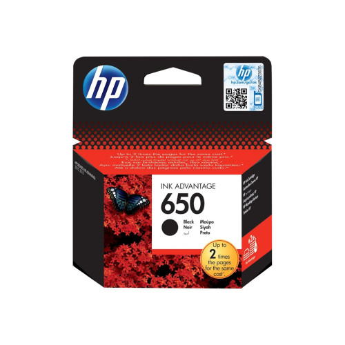 Мастило HP 650 original Ink cartridge CZ101AE BHK black standard capacity 360 pages 1-pack