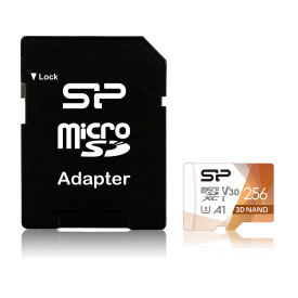Карта памет SILICON POWER memory card Superior Pro Micro SDXC 256GB UHS-I U3 V30 +adapter