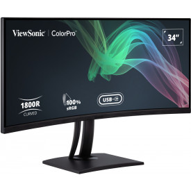 Монитор VIEWSONIC VP3481A, 34 инча 3440x1440 21:9 SuperClear VA, 100 sRGB, USB-C, USB-A, 2xHDMI, DP