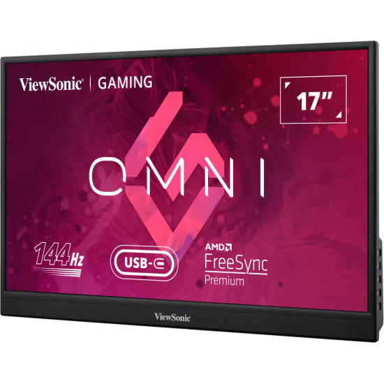 Монитор VIEWSONIC VX1755 Portable Gaming Monitor 17.3 inch 1920x1080 IPS LED mini HDMI 2xUSB-C speakers Adaptive Sync