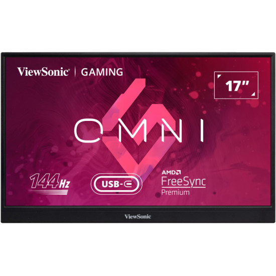 Монитор VIEWSONIC VX1755 Portable Gaming Monitor 17.3 inch 1920x1080 IPS LED mini HDMI 2xUSB-C speakers Adaptive Sync