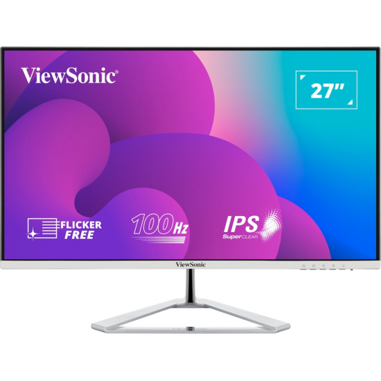 Монитор VIEWSONIC VX2776-SMH, 27 инча 1920x1080 FHD, 4ms, VGA, 2 HDMI, IPS