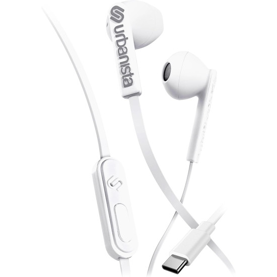 Слушалки URBANISTA USB-C Headphones with mic impedance 32 Ohm 20-20000 Hz Button controls white