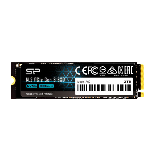 Вътрешен SSD диск SILICON POWER SSD P34A60 256GB M.2 PCIe Gen3 x4 NVMe 2200/1600 MB/s