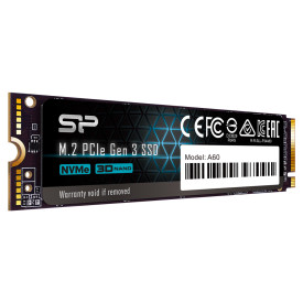 Вътрешен SSD диск SILICON POWER SSD P34A60 256GB M.2 PCIe Gen3 x4 NVMe 2200/1600 MB/s