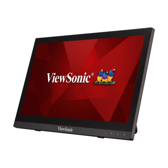 Монитор VIEWSONIC TD1630-3, 16 инча 1366x768, 10-точков мултитъч, 190nits, VGA, HDMI, Speakers