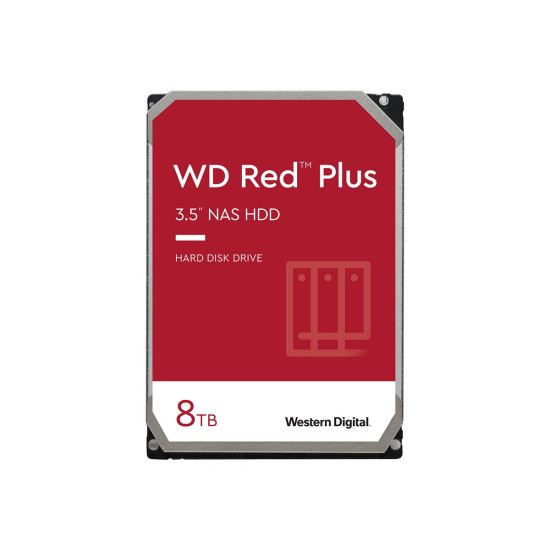 Вътрешен твърд диск WESTERN DIGITAL Red Plus 8TB SATA 6Gb/s 3.5 inch 128MB cache 5400Rpm Internal HDD Bulk