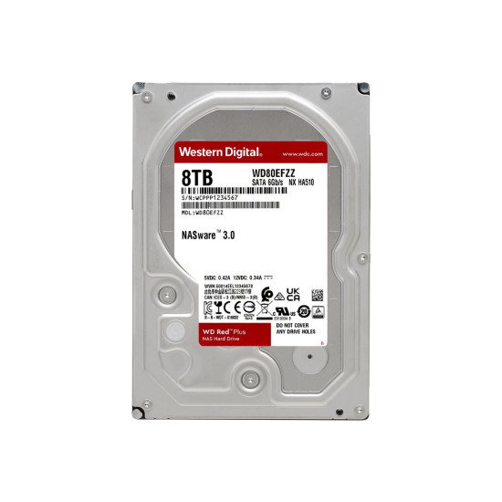 Вътрешен твърд диск WESTERN DIGITAL Red Plus 8TB SATA 6Gb/s 3.5 inch 128MB cache 5400Rpm Internal HDD Bulk