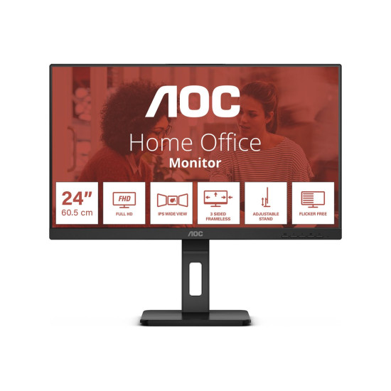 Монитор AOC 24E3QAF 23.8 inch WLED 1920x1080 IPS 75Hz Black HDMI