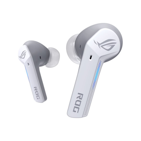 Слушалки ASUS ROG CETRA TRUE WIRELESS Gaming Headphones White Low-Latency Bluetooth Earbuds Active Noise Cancelation 27-Hour Battery Life