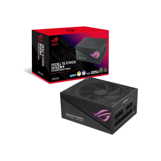 Захранване ASUS ROG Strix 850W Gold Aura Edition Fully Modular Power Supply 80+ Gold Certified ATX 3.0 Compatible PCIe Gen 5.0