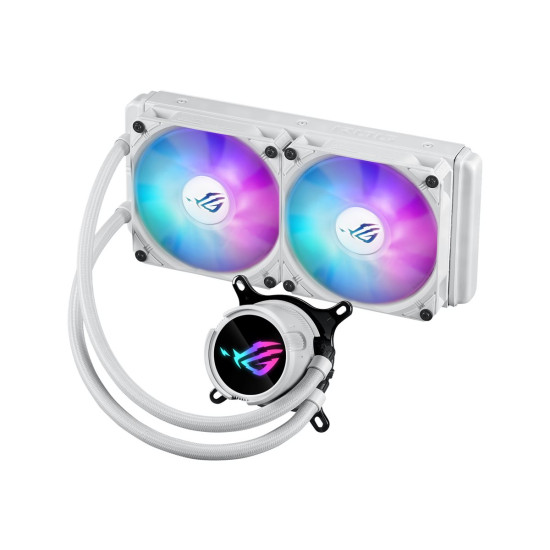 Водно охлаждане ASUS ROG Strix LC III 240 ARGB WHT all-in-one CPU liquid cooler with 360 rotatable water block Premium ROG ARGB fans Водно охлаждане ASUS ROG Strix LC III 240 ARGB WHT all-in-one CPU liquid cooler with 360 rotatable water block Premium ROG ARGB fans