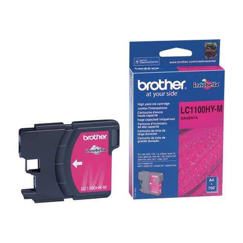 Мастило BROTHER LC-1100 ink cartridge magenta high capacity 16ml 750 pages 1-pack
