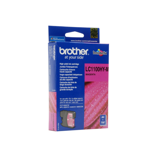Мастило BROTHER LC-1100 ink cartridge magenta high capacity 16ml 750 pages 1-pack