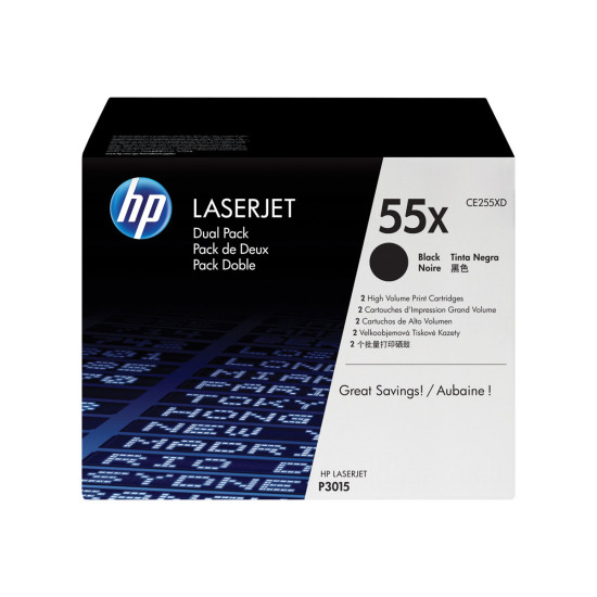 Тонер касета HP original LaserJet CE255XD original Toner cartridge black high capacity 2-pack