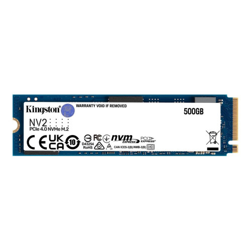 Вътрешен SSD диск KINGSTON 500GB NV2 M.2 2280 PCIe 4.0 NVMe SSD