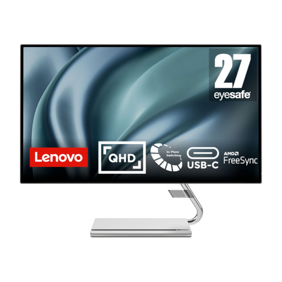 Монитор LENOVO Q27h-20 27 inch IPS 2560x1440 Monitor 2xHDMI 1DP USB-C Speakers 2x3W with Smart AMP