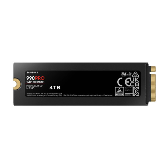 Вътрешен SSD диск SAMSUNG 990 PRO SSD 4TB M.2 NVMe PCIe 4.0 Heatsink