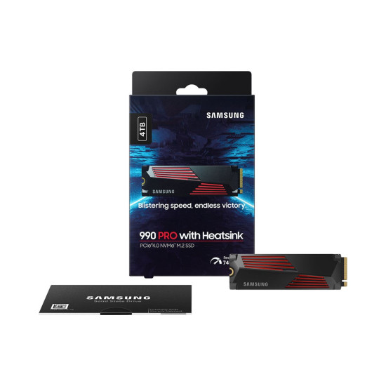 Вътрешен SSD диск SAMSUNG 990 PRO SSD 4TB M.2 NVMe PCIe 4.0 Heatsink