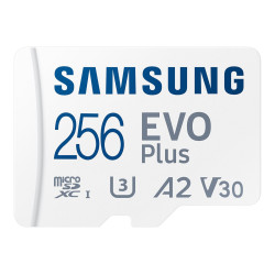 Карта памет SAMSUNG EVO PLUS microSD 256GB 2024 incl. SD Adapter memory card UHS-I U3 Full HD and 4K UHD 160 MB/s read
