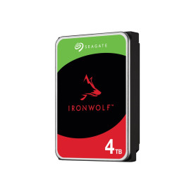 Вътрешен твърд диск SEAGATE NAS HDD 4TB IronWolf 5400rpm 6Gb/s SATA 256MB cache 3.5 inch 24x7 CMR for NAS and RAID rackmount systems BLK