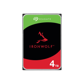 Вътрешен твърд диск SEAGATE NAS HDD 4TB IronWolf 5400rpm 6Gb/s SATA 256MB cache 3.5 inch 24x7 CMR for NAS and RAID rackmount systems BLK