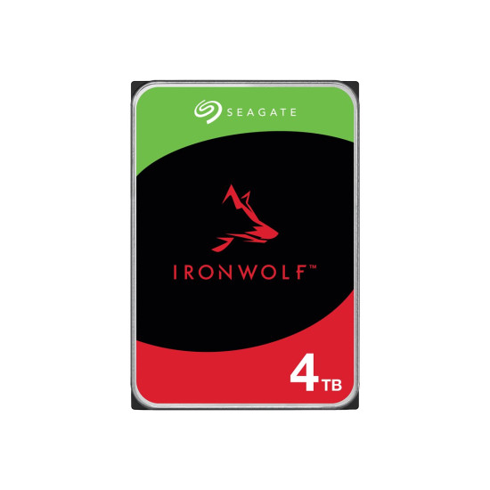 Вътрешен твърд диск SEAGATE NAS HDD 4TB IronWolf 5400rpm 6Gb/s SATA 256MB cache 3.5 inch 24x7 CMR for NAS and RAID rackmount systems BLK