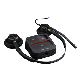 Слушалки HP Poly EncorePro 520 EncorePro 500 series headset on-ear wired active noise cancelling Quick Disconnect black UC certified